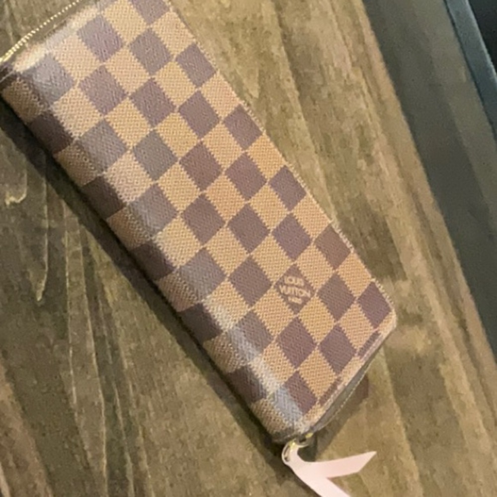 Louis Vuitton Brown and Tan Checkered Wallet